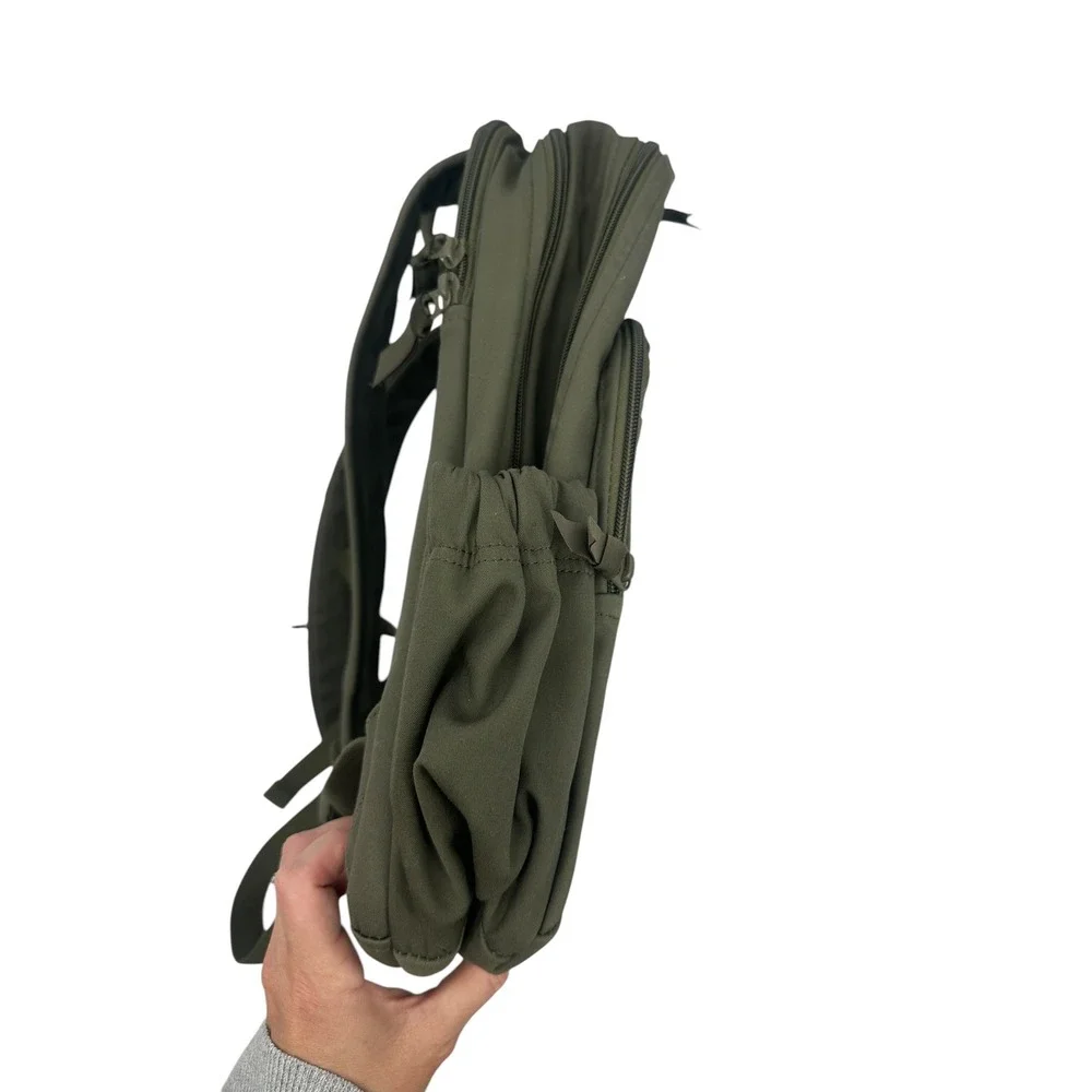Vera Bradley Backpack Women Olive Green Utility Multi Pocket Diaper Bag Travel